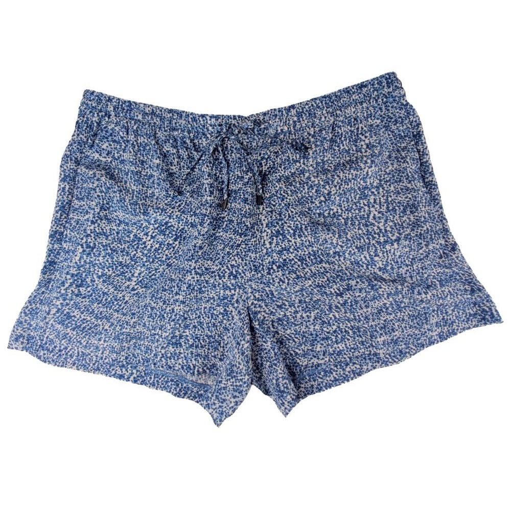 Silk Shorts Vince Women's Blue‎ Static Print Silk Charmeuse Shorts Size Large